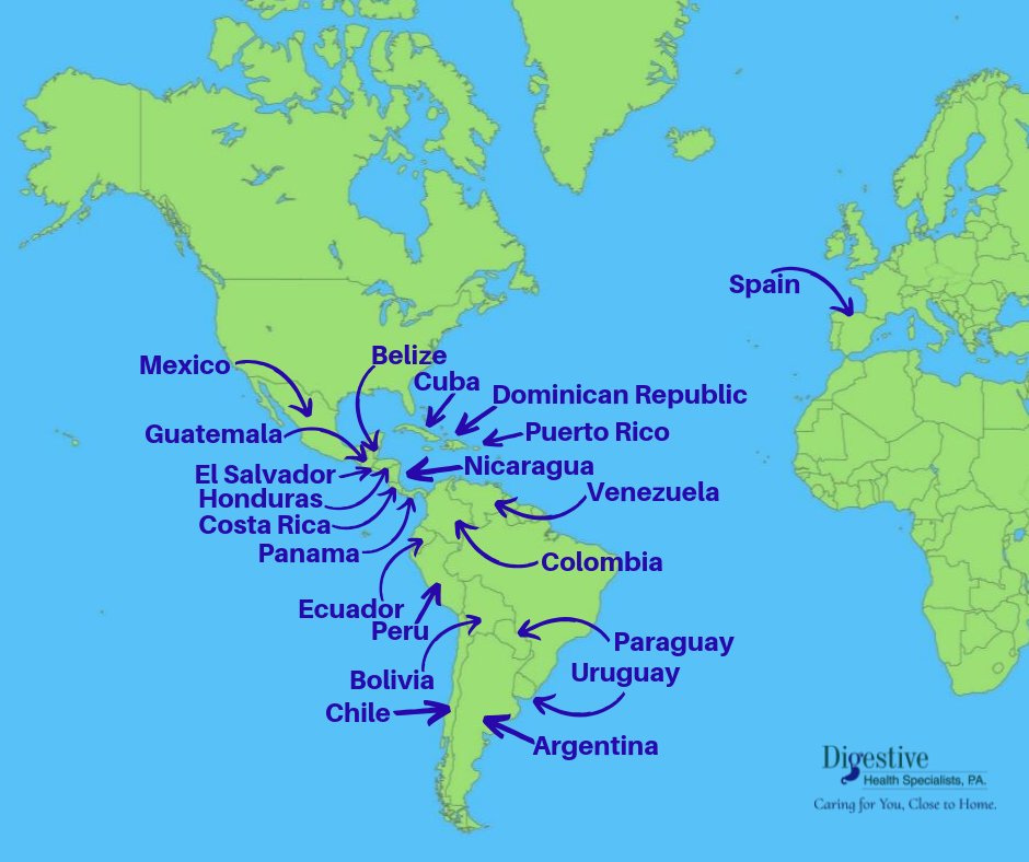 21 countries included in Hispanic heritage month