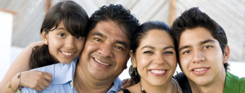 Example of Hispanic family within the Hispanic community